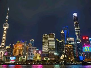 美麗的上海外灘夜景