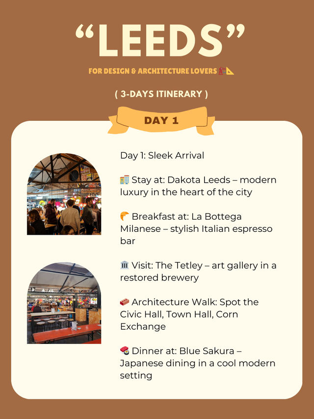 Leeds 3-days itinerary 🍒