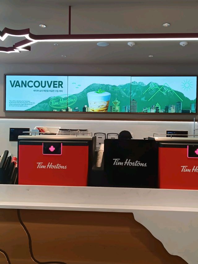沒想到분당也有Tim Hortons 的分店
