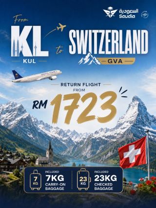😱 Insane Saudia Fare: KL to Geneva Return for Only RM 1,723