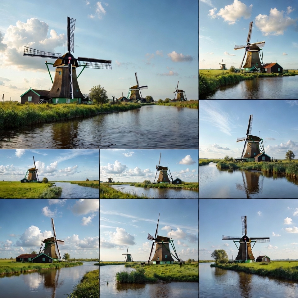 Walking Among the Dutch Windmills