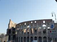 Walking in Rome by the Colosseum 