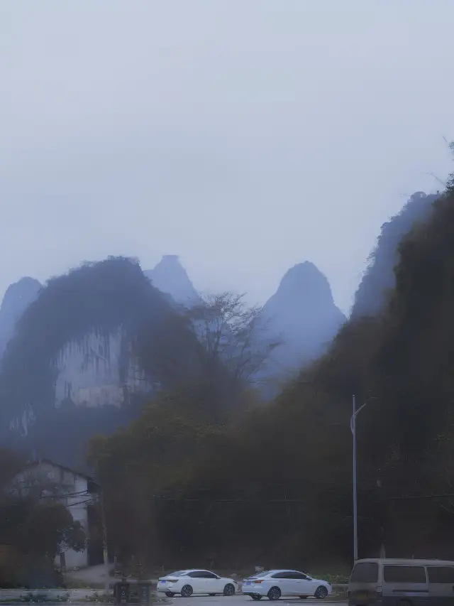 길림 양숙의 이 작은 마을은 겨울 중국 풍경의 천장입니다
