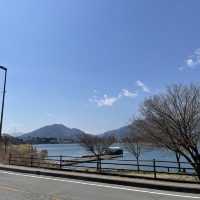 Heavenly beautiful lake with Mt Fuji view 