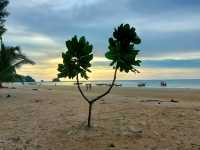 เดินเล่นหาดในยางยามเย็น