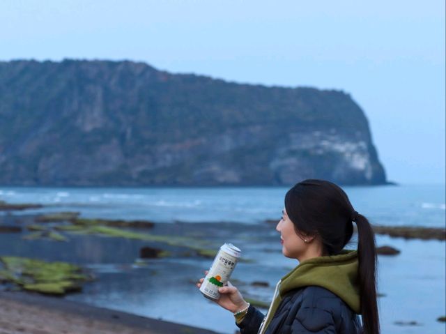 성산일출봉을 바라보며 석양을 즐겨요, 광치기 해변