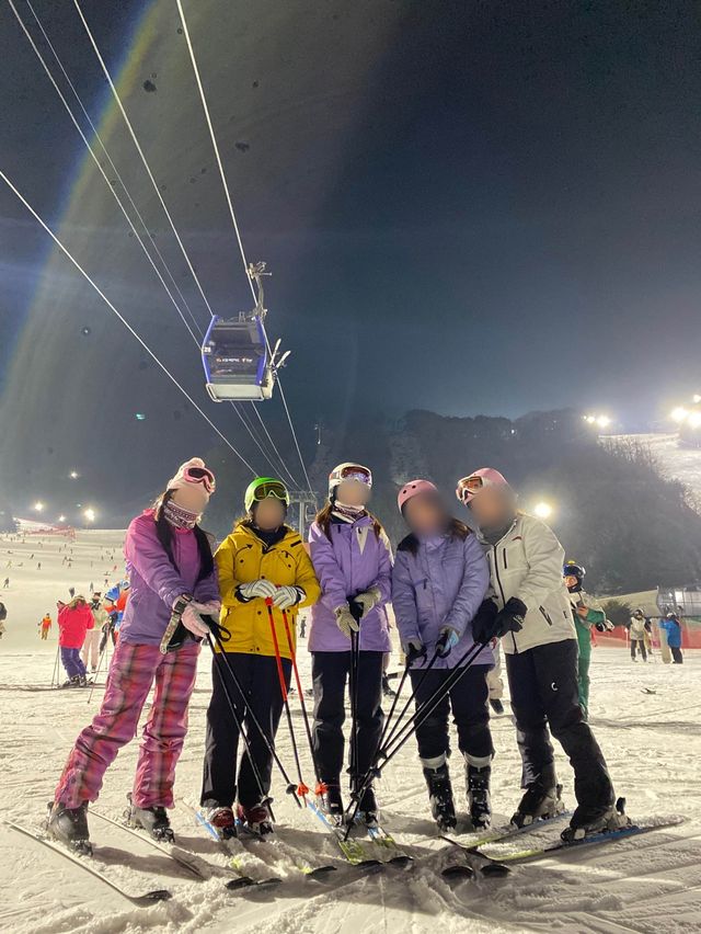 홍천 비발디파크에서 짜릿한 야간 스키⛷️🌙