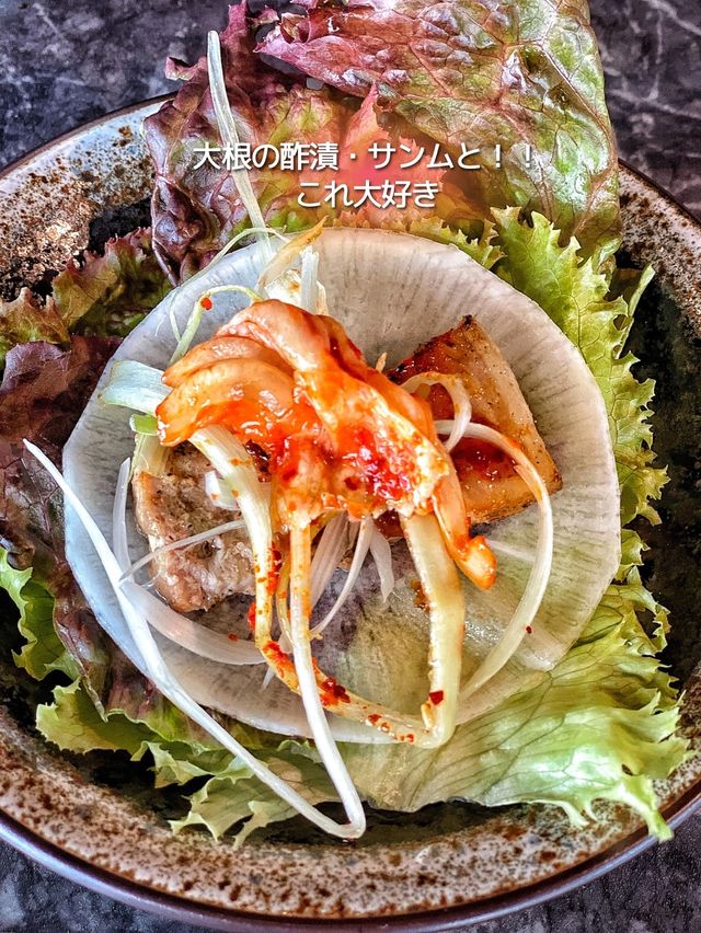 【京都旅行】香ばしい炭火で焼いて出て来ます！京都の本格サムギョプサル🐷