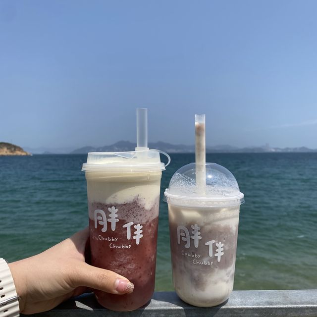 長洲高質台式茶飲店 大推芋泥麻糬鮮奶@胖伴