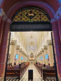 Pink Tan Dinh Church ⛪️ in Saigon 🇻🇳