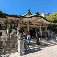日本大阪-網紅打卡勝地的獅子大張口：難波八阪神社