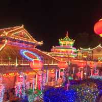 mesmerizing lights display at kek lok si penang