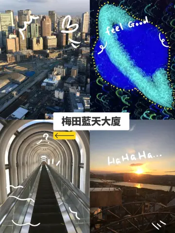 【大阪】梅田藍天大廈:浪漫空中庭園,日落夜景更迷人。