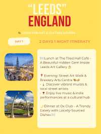 Leeds itinerary 