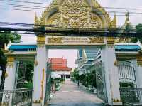 泰國曼谷湄南河畔著名古跡皇家寺廟景點：Wat Ta Klam，藍白色寺廟，適合打卡拍照📸冥想