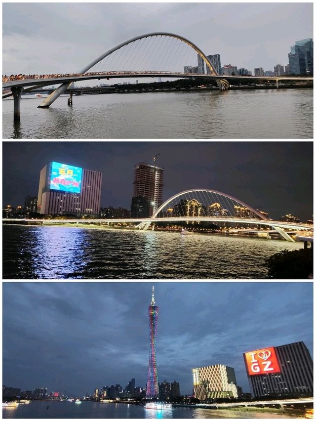 廣州必訪的珠江夜景（廣州塔、海心橋）