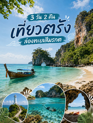🌴 ตรัง…เมืองเล็ก ๆ ที่เต็มไปด้วยเสน่ห์ของทะเล อาหารอร่อย และวิถีชีวิตที่น่ารัก 💙
