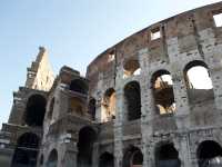 Walking in Rome by the Colosseum 