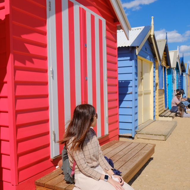 [墨爾本景點] Brighton Beach Bathing Boxes 彩虹小屋