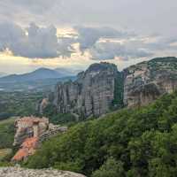 Hiking mountains and rick formations in Greece