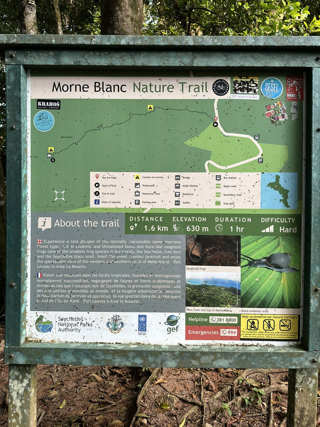 A great hike trail with stunning views in Mahe Seychelles 