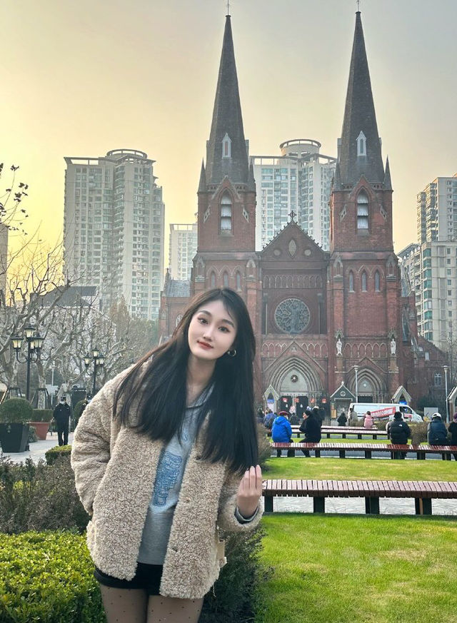 乍浦橋拍照體驗了一回女明星