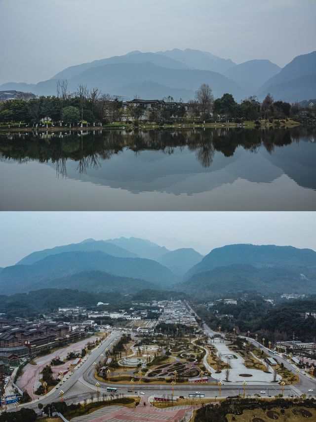 峨眉山最美湖景溫泉，還能眺望峨眉山金頂。