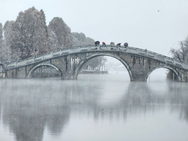 昆明大觀公園雪景如畫