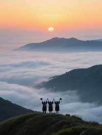 黃山5人兄弟團夏季登山