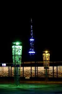 喺呢度可以俯瞰漠河嘅一景