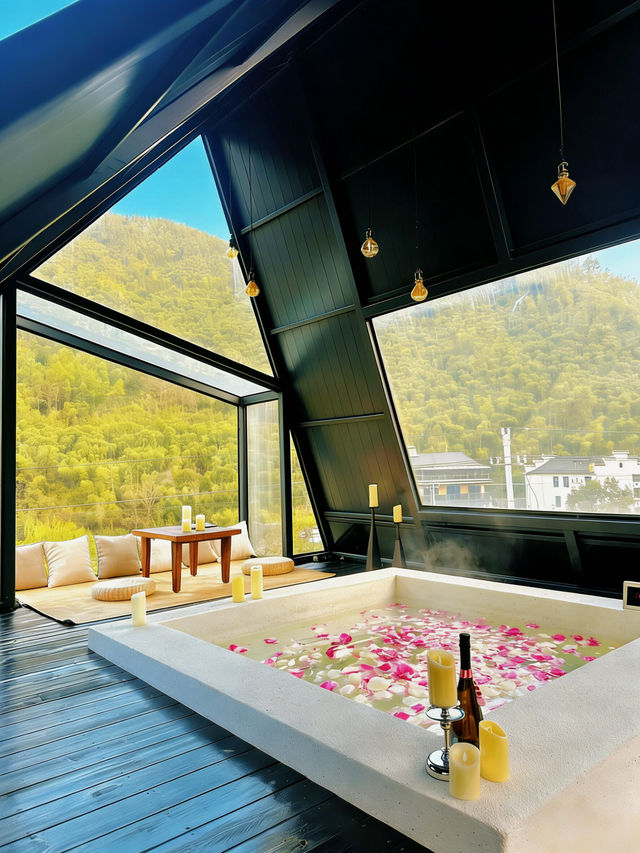 杭州1.5h直達｜在安吉私湯民宿泡進12月的山景裡