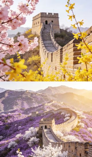 The Great Wall Blossoms, Spring Has Arrived