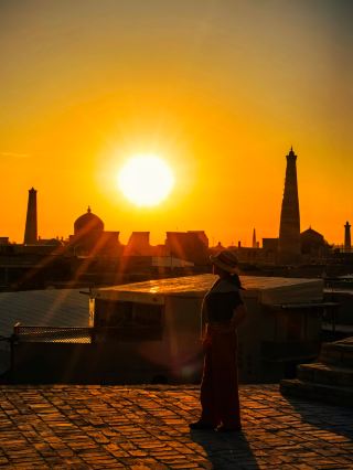 Khiva, Waiting for the Desert Sunrise on the South City Wall