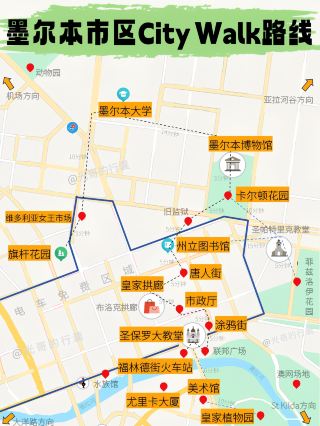 メルボルン車なしCity Walk、遠回りしない自由旅行ガイド