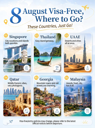Visa-free travel list for August: these destinations are ready when you are