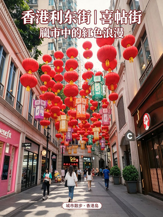 香港利东街｜喜帖街慢遊，走進鬧市的紅色浪漫 🏮