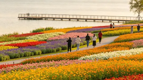 란후 자전거로 꽃바다 보기 가이드 — traveler post in 란시