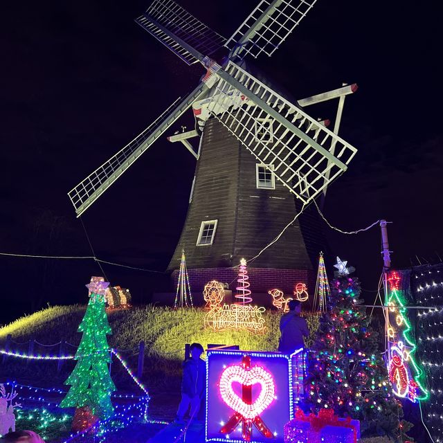 あけぼの山農業公園のクリスマス限定ライトアップ