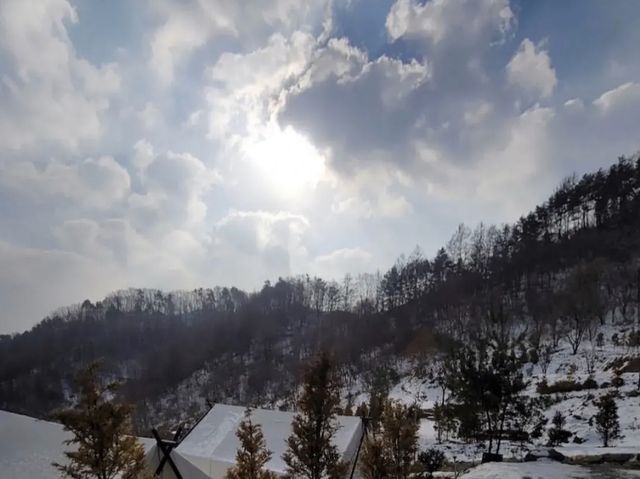 강원도 평창 깊은 해발 780m 눈보며 하는 글램핑