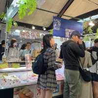 fresh sashimi at Kuromon market 