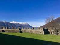 The majestic Alps as a backdrop. 