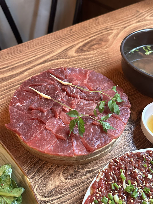 【韓国/大邱】大邱名物、牛肉のお刺身が日曜日も食べれるお店🐄