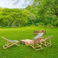คาเฟ่บรรยากาศร่มรื่นเขียวสบายตา กาญจนบุรี