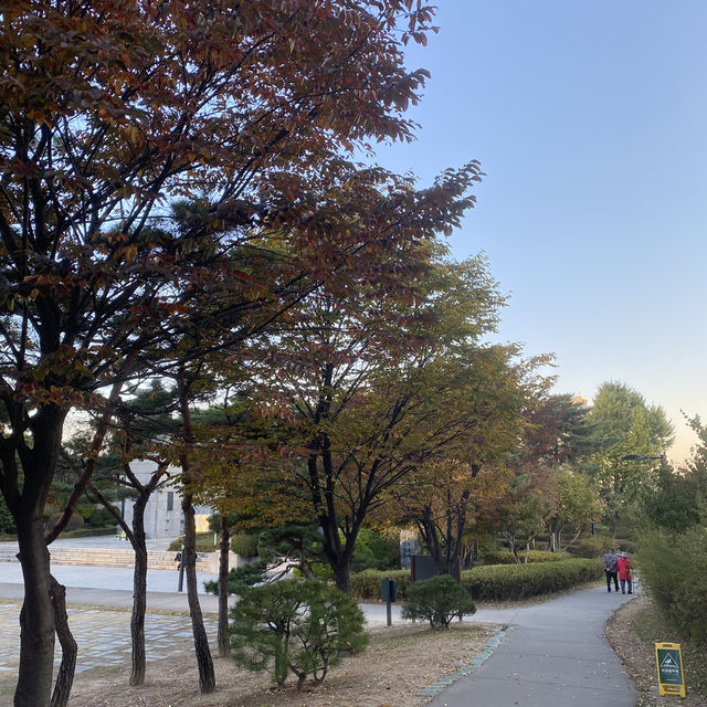 Namsan Park ในฤดูใบไม้เปลี่ยนสี