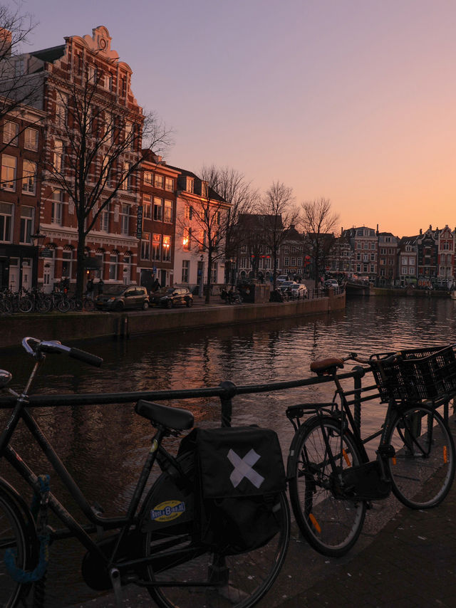 【アムステルダム🇳🇱】サイクリングの街で夕焼けを🚴