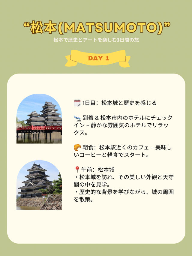 松本で歴史とアートを楽しむ3日間の旅✈️