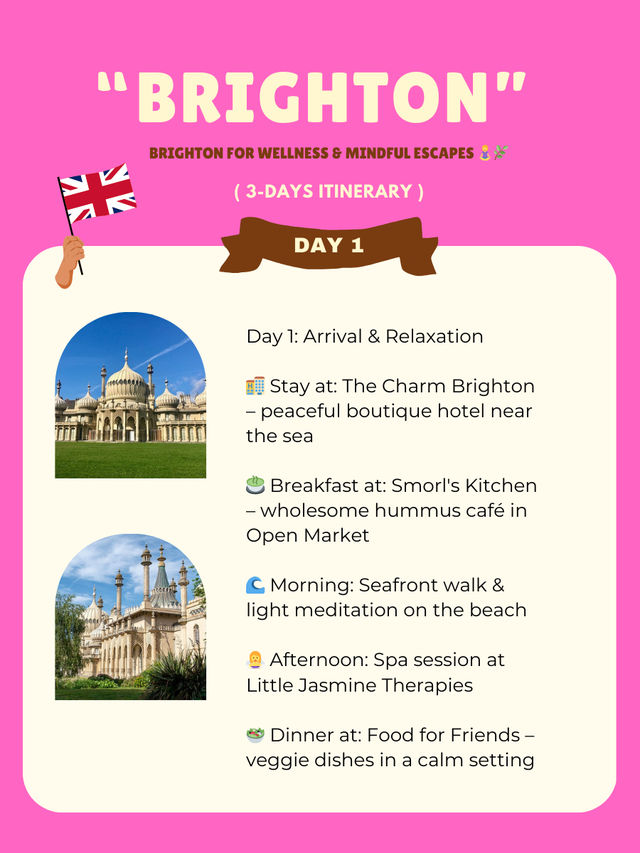 Brighton 3-days itinerary 🩷