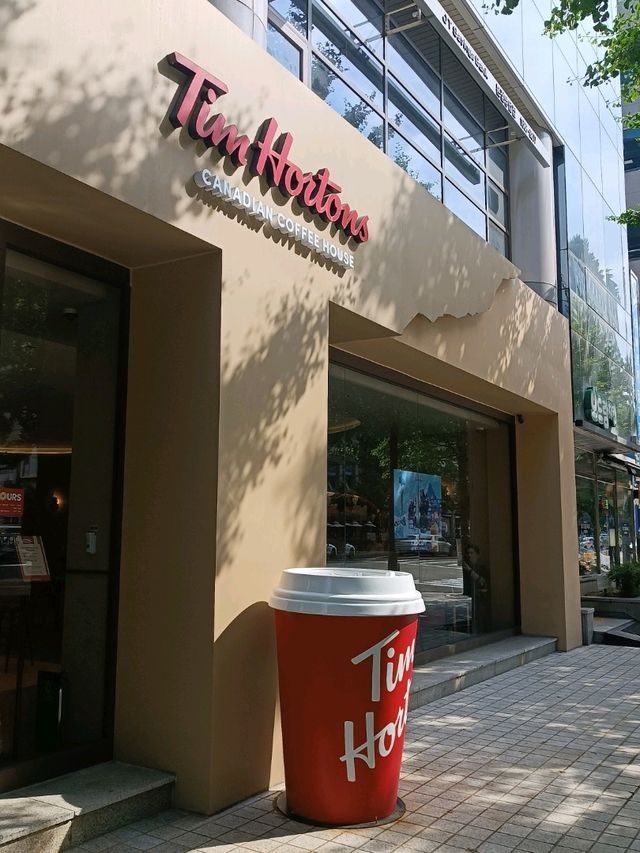 沒想到분당也有Tim Hortons 的分店