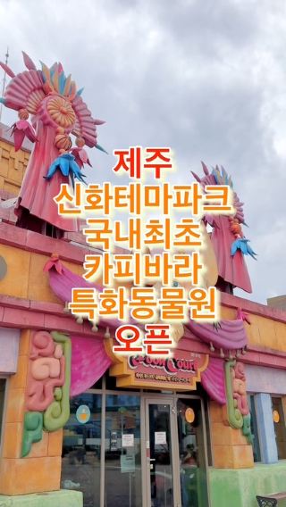 국내최초 제주 신화월드 카피바라 특화 동물원 모모쥬 7/11 오픈
