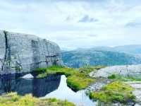 Standing on the Edge at Preikestolen 